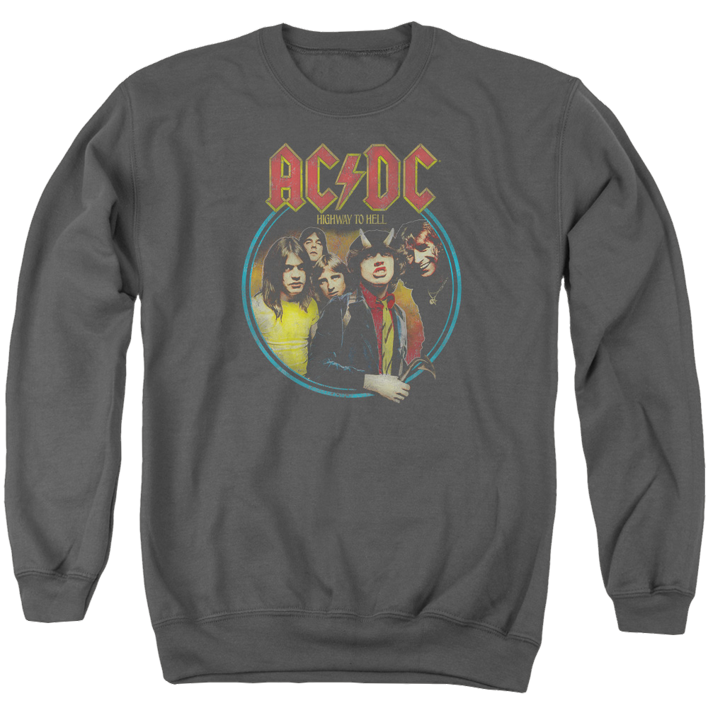 AC/DC Highway To Hell - Men's Crewneck Sweatshirt Men's Crewneck Sweatshirt ACDC