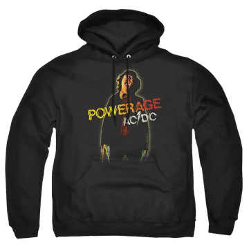 Black pullover hoodie with AC/DC Powerage graphic