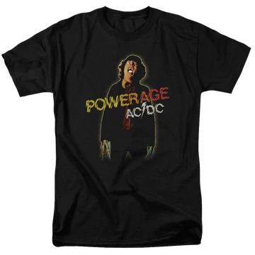Black men's regular fit t-shirt with AC/DC Powerage graphic