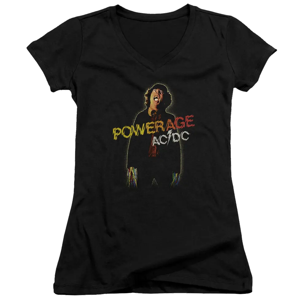 AC/DC Powerage - Juniors V-Neck T-Shirt ACDC