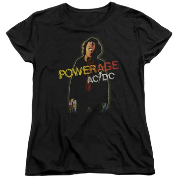 Black women's t-shirt with AC/DC Powerage graphic
