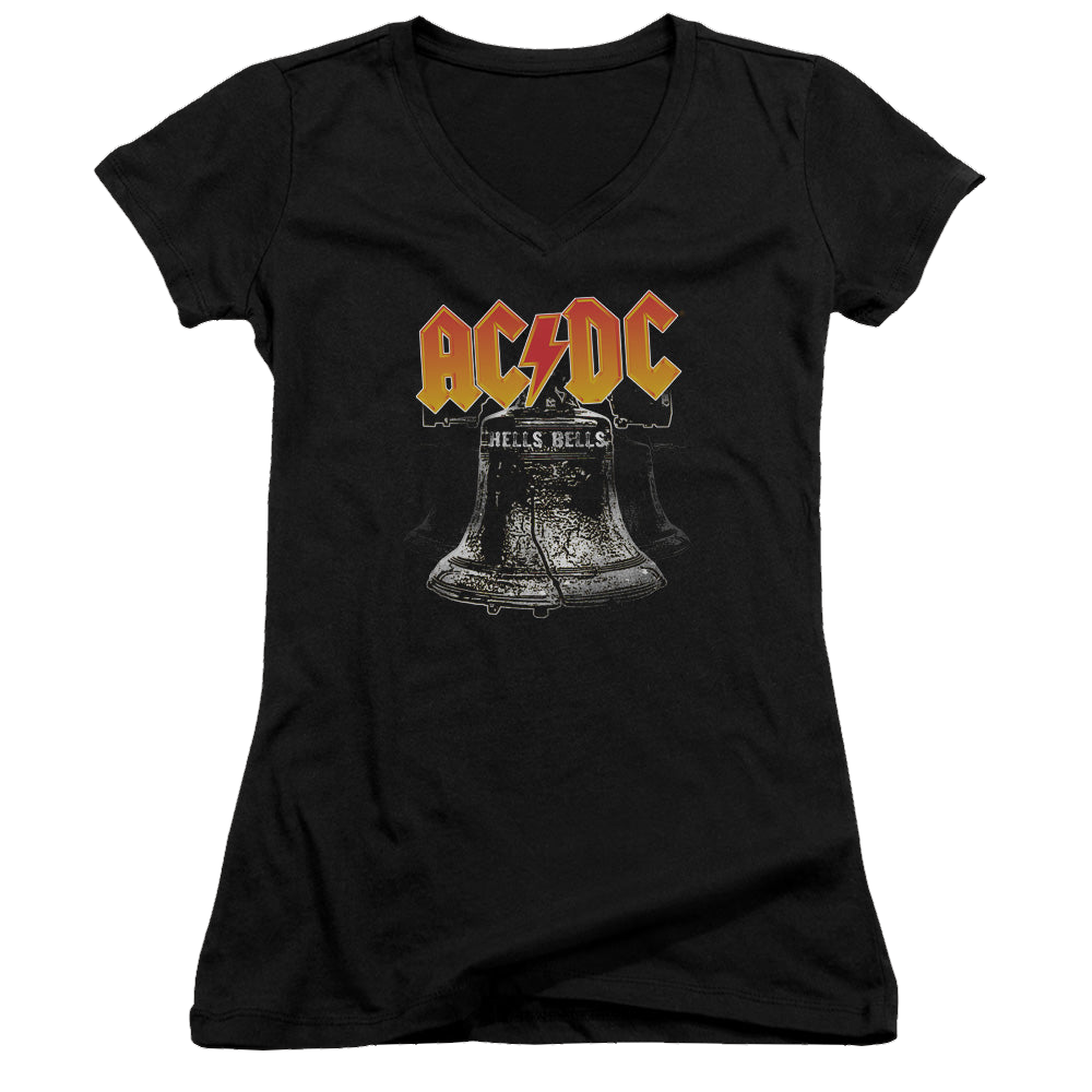 ACDC Acdc Hells Bells - Juniors V-Neck T-Shirt Juniors V-Neck T-Shirt ACDC