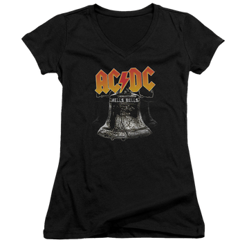 ACDC Acdc Hells Bells - Juniors V-Neck T-Shirt Juniors V-Neck T-Shirt ACDC