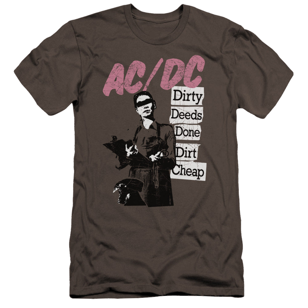 ACDC Acdc Dirty Deeds - Men's Premium Slim Fit T-Shirt Men's Premium Slim Fit T-Shirt ACDC