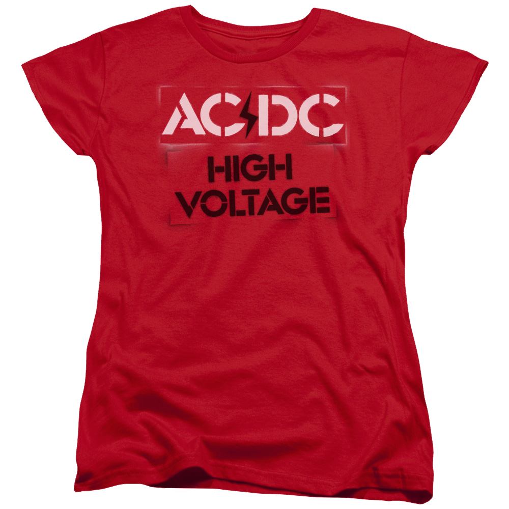 AC/DC High Voltage Stencil - Women's T-Shirt Women's T-Shirt ACDC