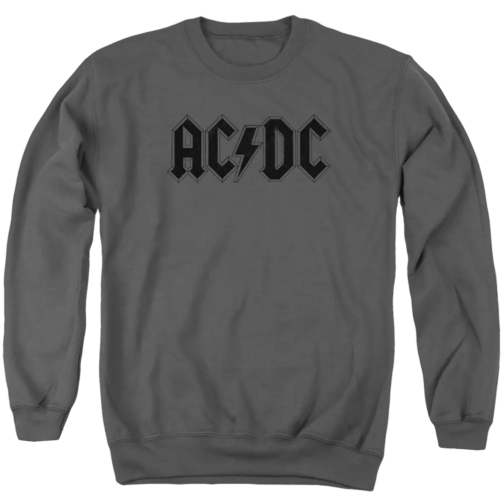 AC/DC Worn Logo - Men's Crewneck Sweatshirt ACDC