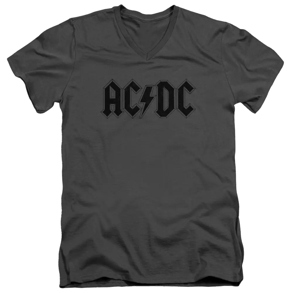 AC/DC Worn Logo - Men's V-Neck T-Shirt ACDC