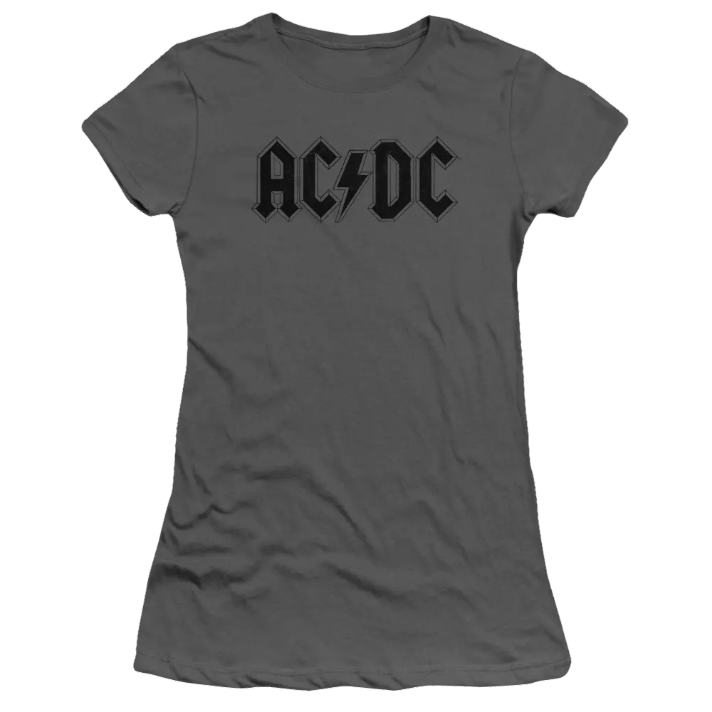 AC/DC Worn Logo - Juniors T-Shirt ACDC
