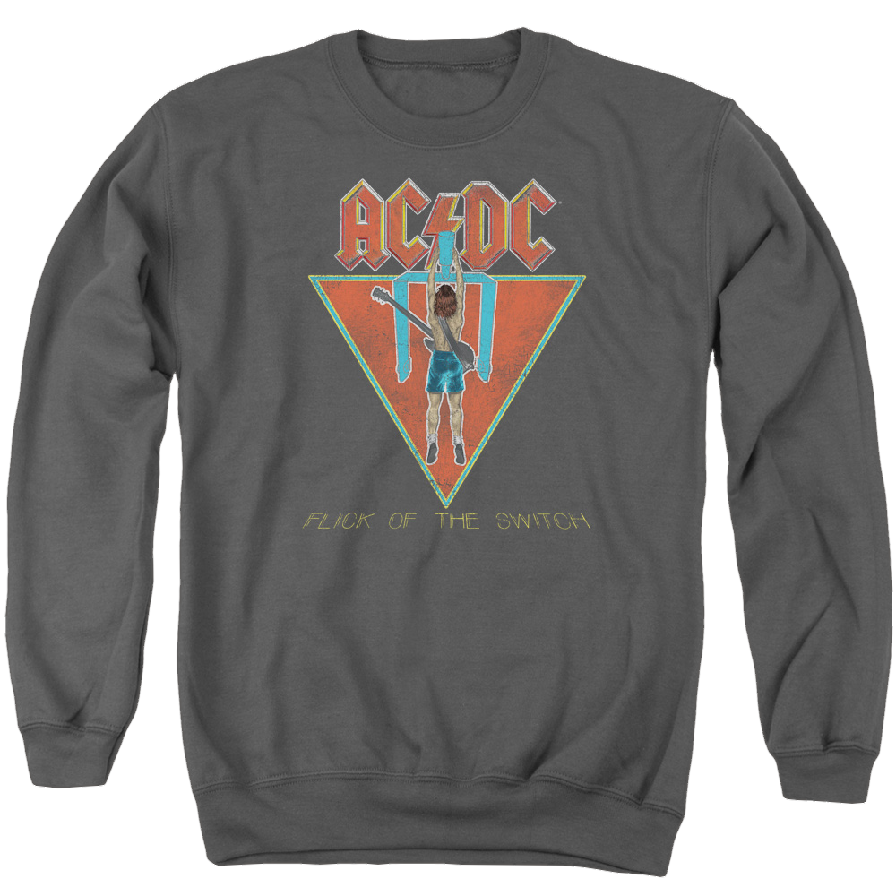 AC/DC Flick Of The Switch - Men's Crewneck Sweatshirt Men's Crewneck Sweatshirt ACDC