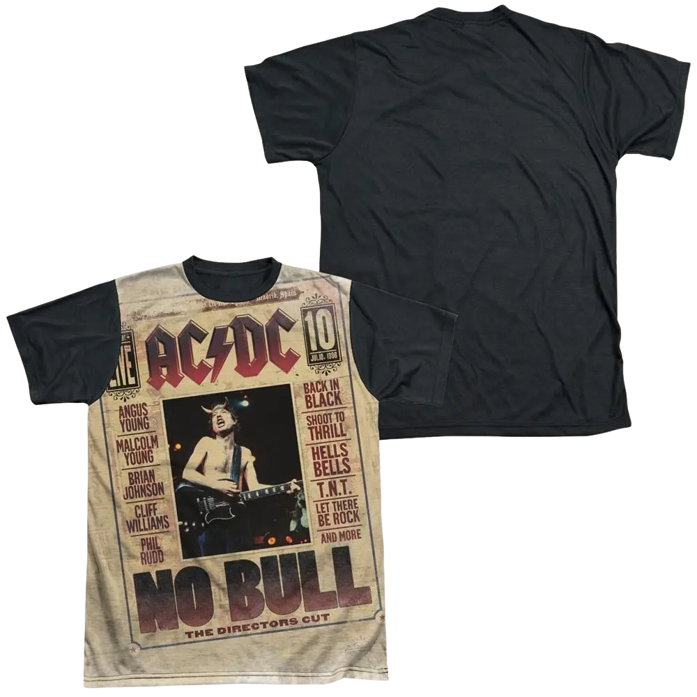 AC/DC No Bull - Men's Black Back T-Shirt ACDC