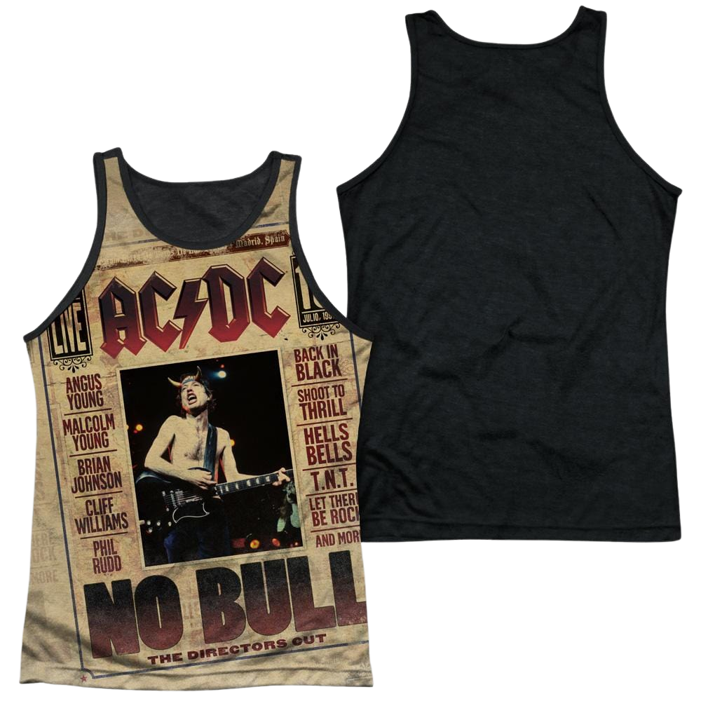AC/DC No Bull Men's Black Back Tank Men's Black Back Tank ACDC
