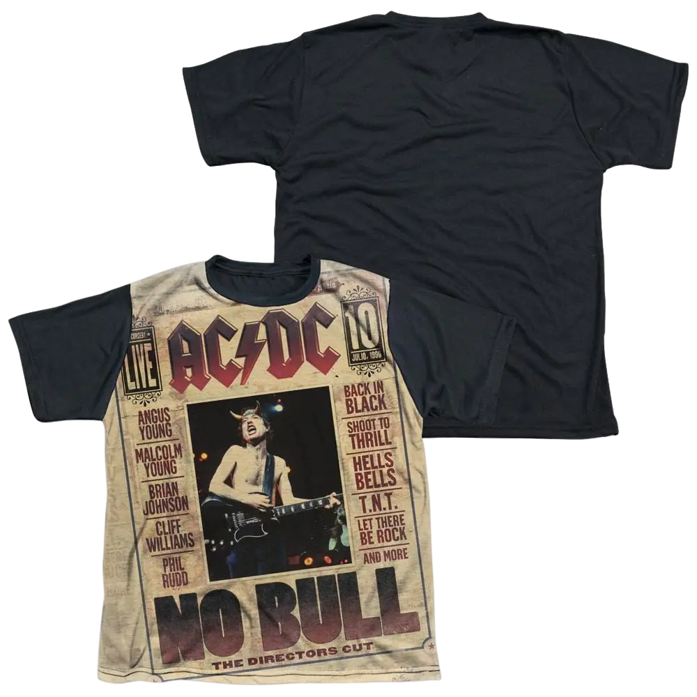 AC/DC No Bull - Youth Black Back T-Shirt (Ages 8-12) ACDC