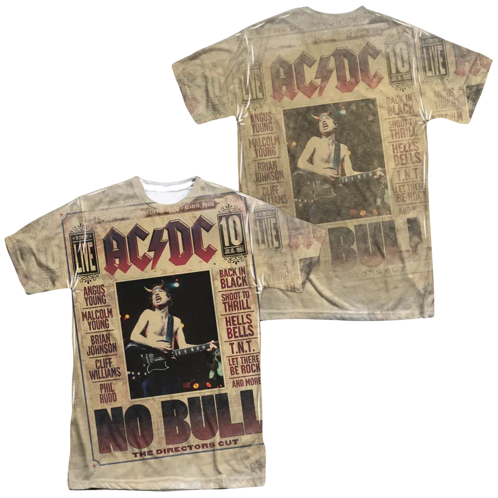 AC/DC No Bull Men's All Over Print T-Shirt ACDC