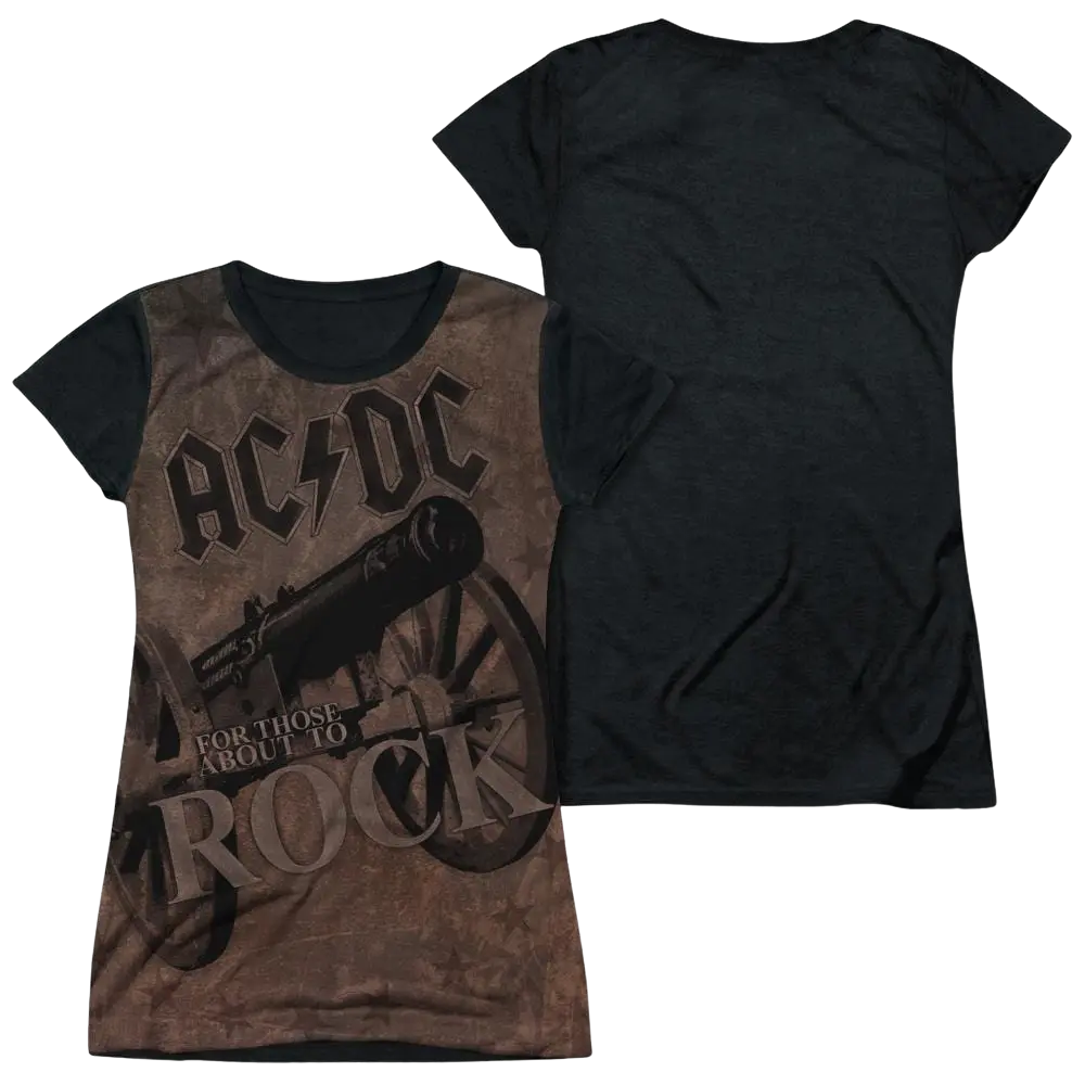 AC/DC We Salute You - Juniors Black Back T-Shirt ACDC