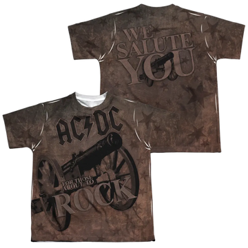 AC/DC We Salute You youth all-over print t-shirt for ages 8 to 12