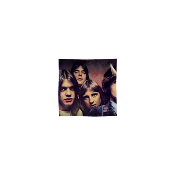 White body pillow with a vintage ACDC band photo in muted tones across the center.