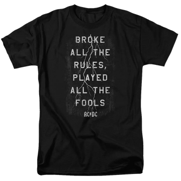 Black men's regular fit t-shirt with AC/DC Struck graphic