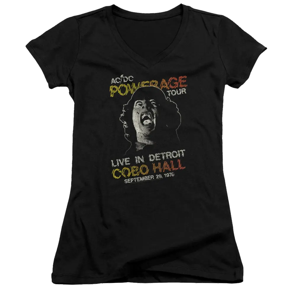 AC/DC Powerage Tour - Juniors V-Neck T-Shirt ACDC