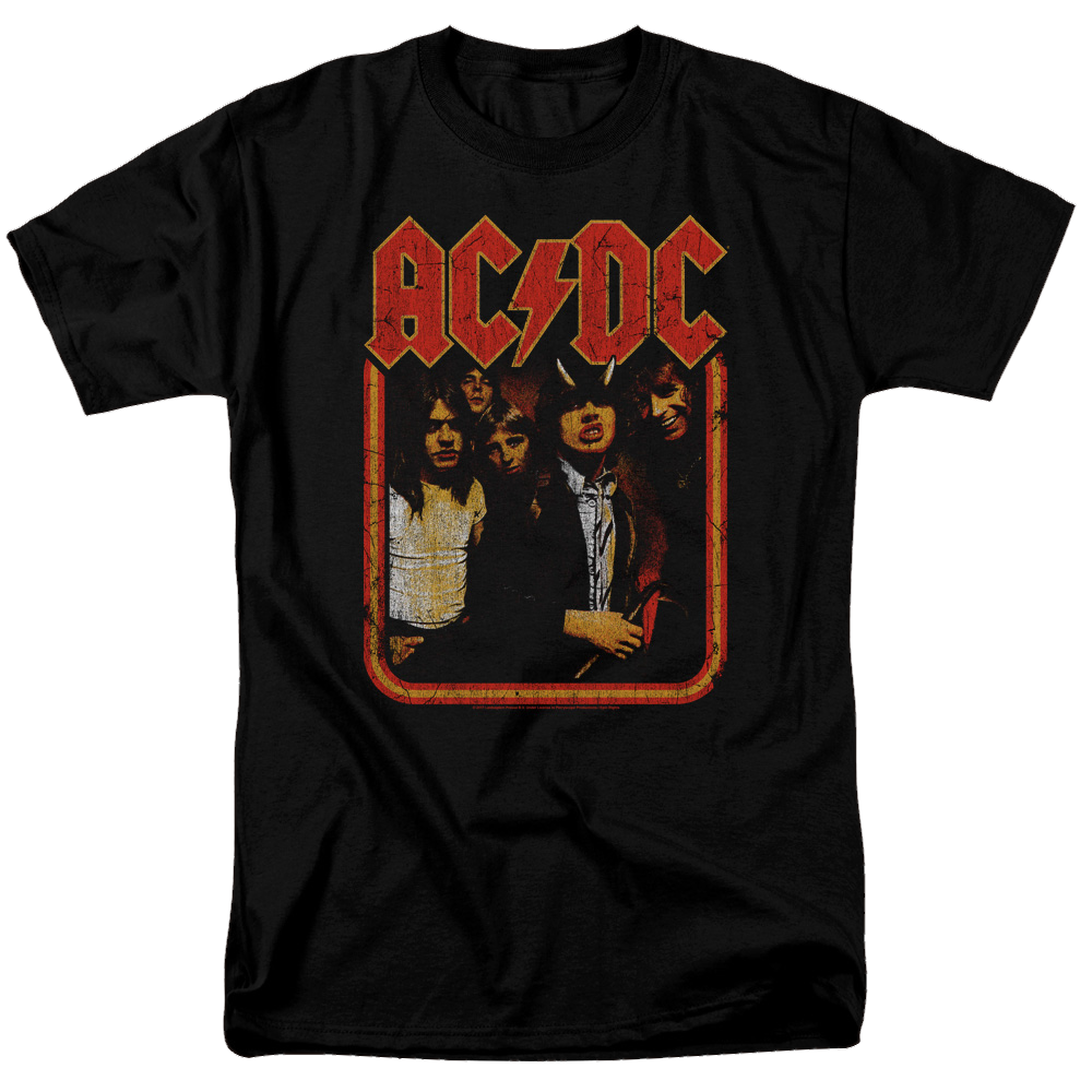 AC/DC Group Distressed - Men's Regular Fit T-Shirt Men's Regular Fit T-Shirt ACDC