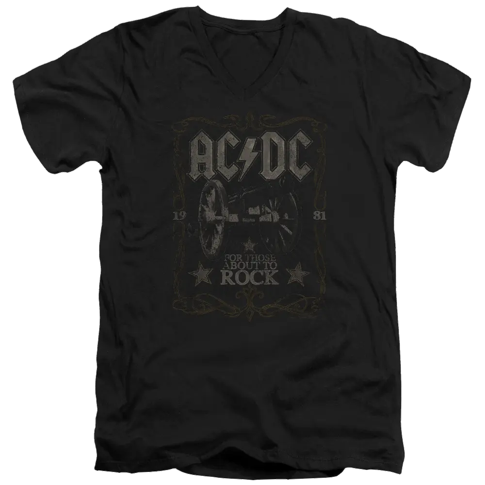 AC/DC Rock Label - Men's V-Neck T-Shirt ACDC