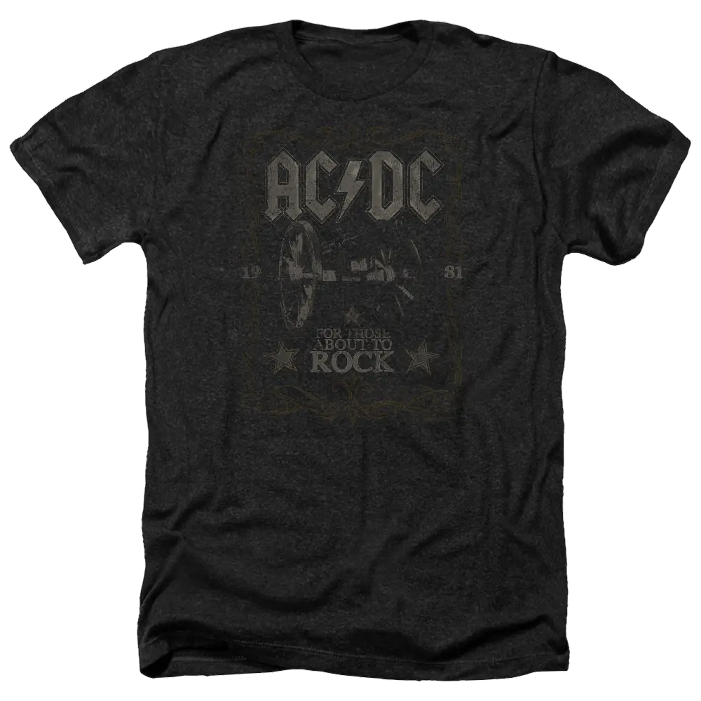 AC/DC Rock Label - Men's Heather T-Shirt ACDC