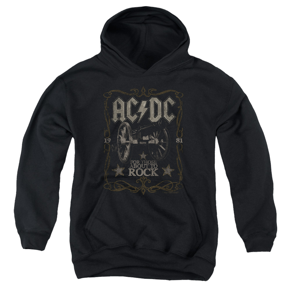 AC/DC Rock Label - Youth Hoodie (Ages 8-12) Youth Hoodie (Ages 8-12) ACDC
