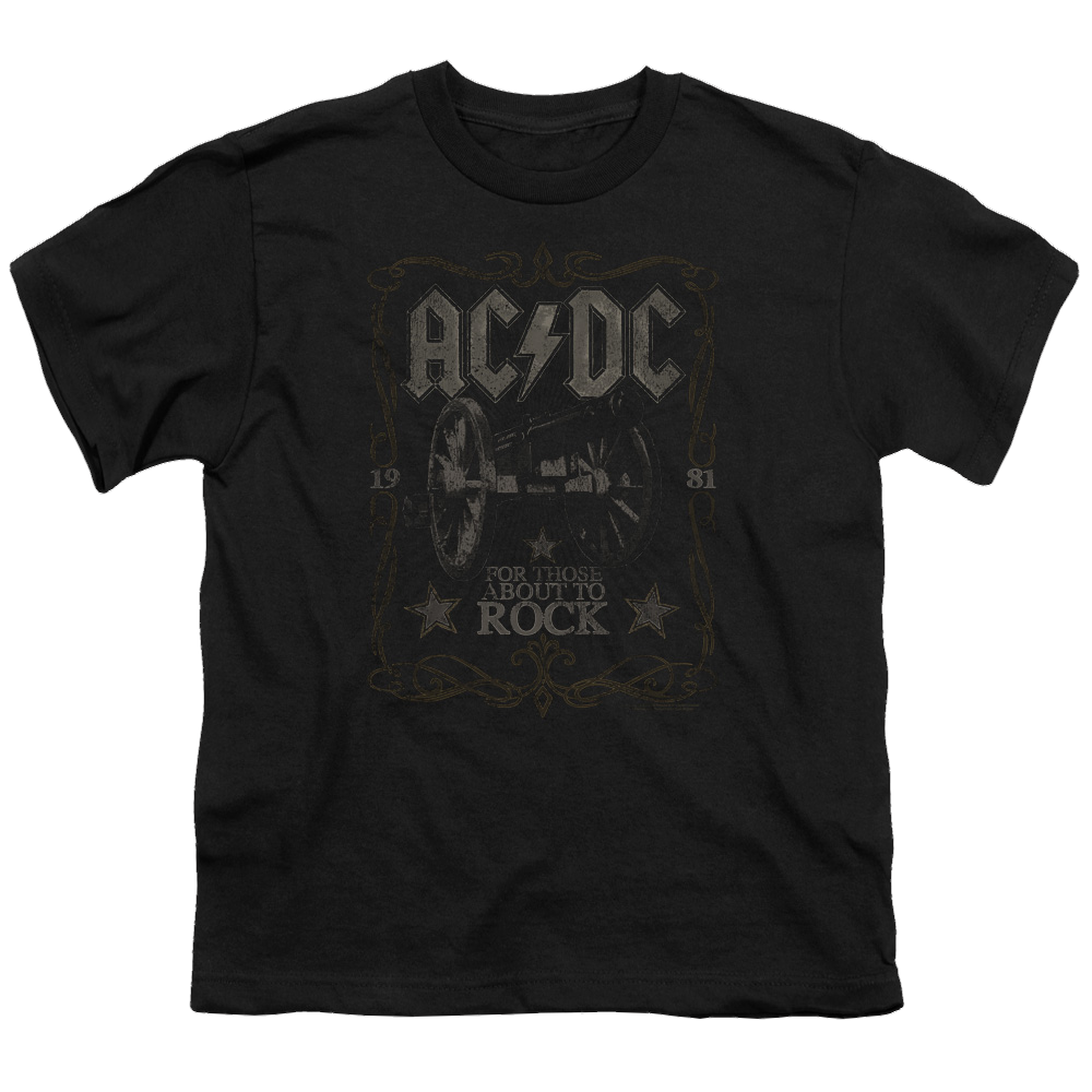 AC/DC Rock Label - Youth T-Shirt (Ages 8-12) Youth T-Shirt (Ages 8-12) ACDC