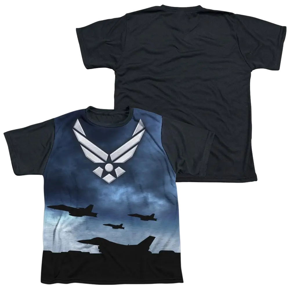 Air Force Take Off - Youth Black Back T-Shirt (Ages 8-12) U.S. Air Force