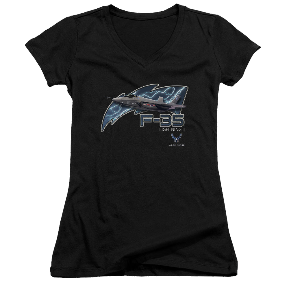 U.S. Air Force F35 - Juniors V-Neck T-Shirt Juniors V-Neck T-Shirt U.S. Air Force
