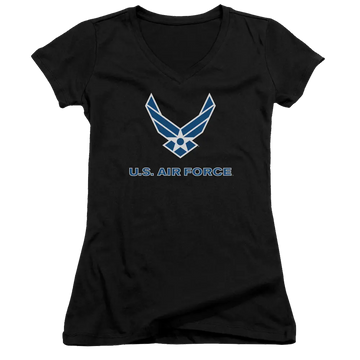 Air Force Logo - Juniors V-Neck T-Shirt U.S. Air Force
