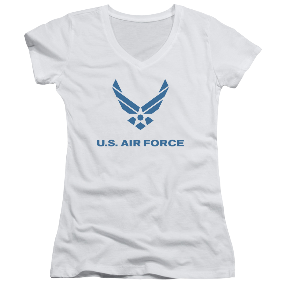 Air Force Distressed Logo - Juniors V-Neck T-Shirt Juniors V-Neck T-Shirt U.S. Air Force