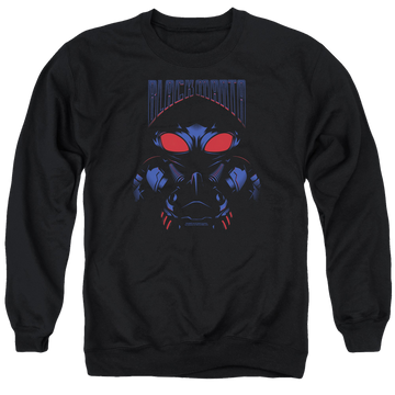 Black men's crewneck sweatshirt with Aquaman Movie Black Manta graphic