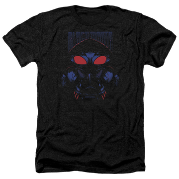 Charcoal men's heather t-shirt with Aquaman Movie Black Manta graphic