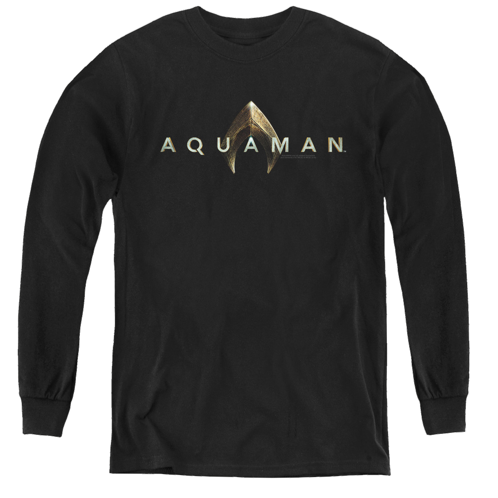 Aquaman Movie Logo - Youth Long Sleeve T-Shirt Youth Long Sleeve T-Shirt Aquaman