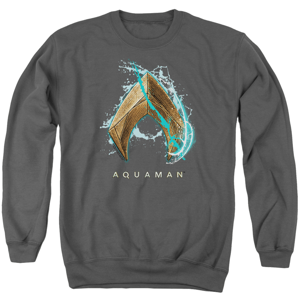 Aquaman Movie Water Shield - Men's Crewneck Sweatshirt Men's Crewneck Sweatshirt Aquaman