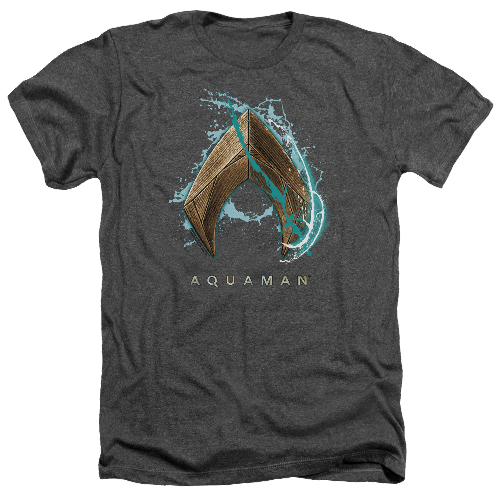 Aquaman Movie Water Shield - Men's Heather T-Shirt Men's Heather T-Shirt Aquaman