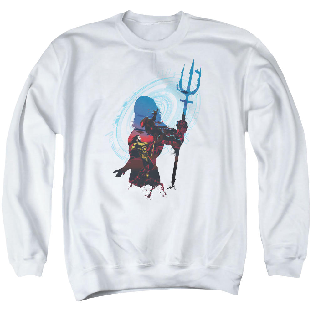 Aquaman Movie Silhouette - Men's Crewneck Sweatshirt Men's Crewneck Sweatshirt Aquaman