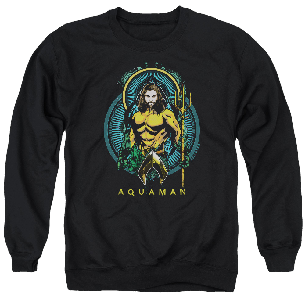 Aquaman Movie Aqua Nouveau - Men's Crewneck Sweatshirt Men's Crewneck Sweatshirt Aquaman