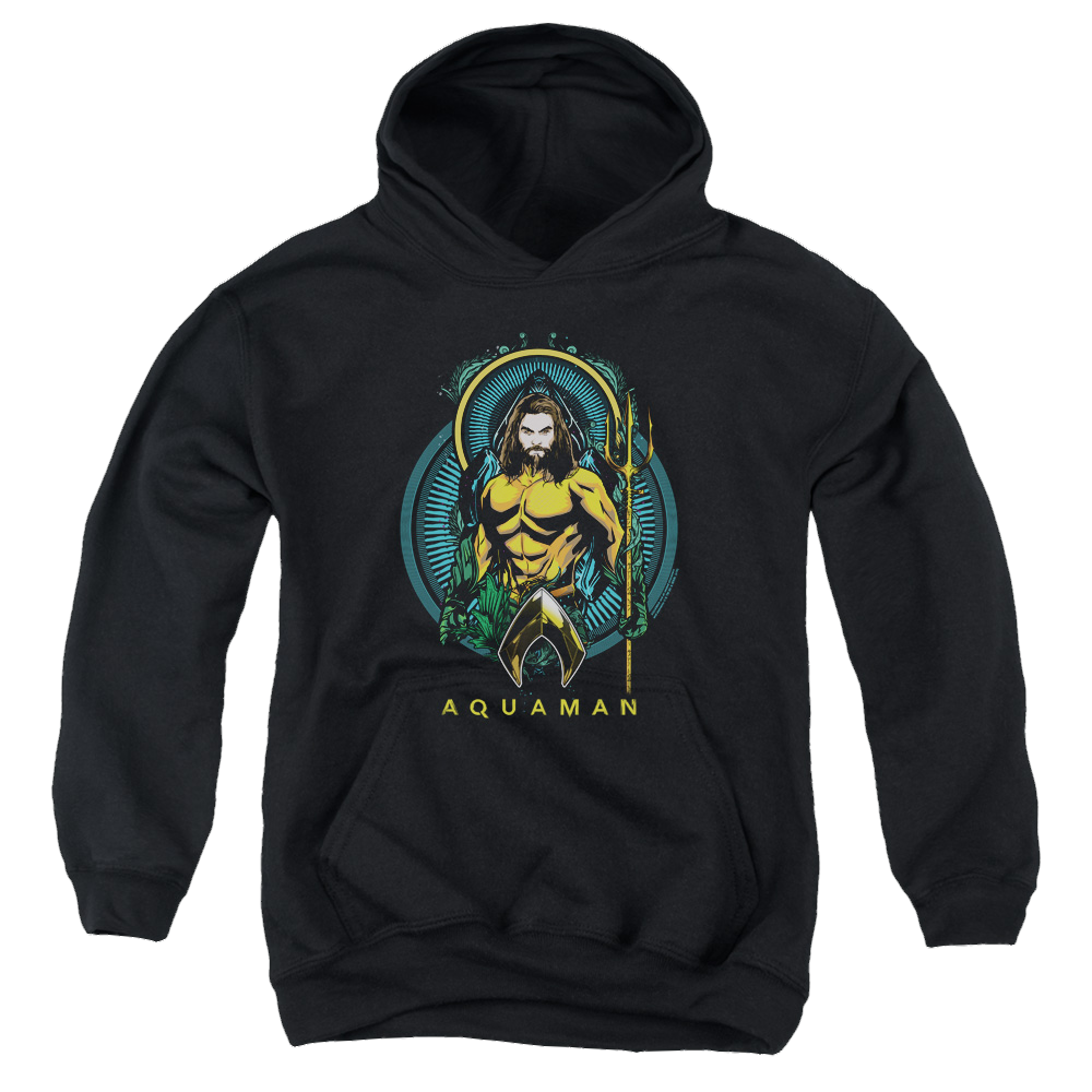 Aquaman Movie Aqua Nouveau - Youth Hoodie Youth Hoodie (Ages 8-12) Aquaman