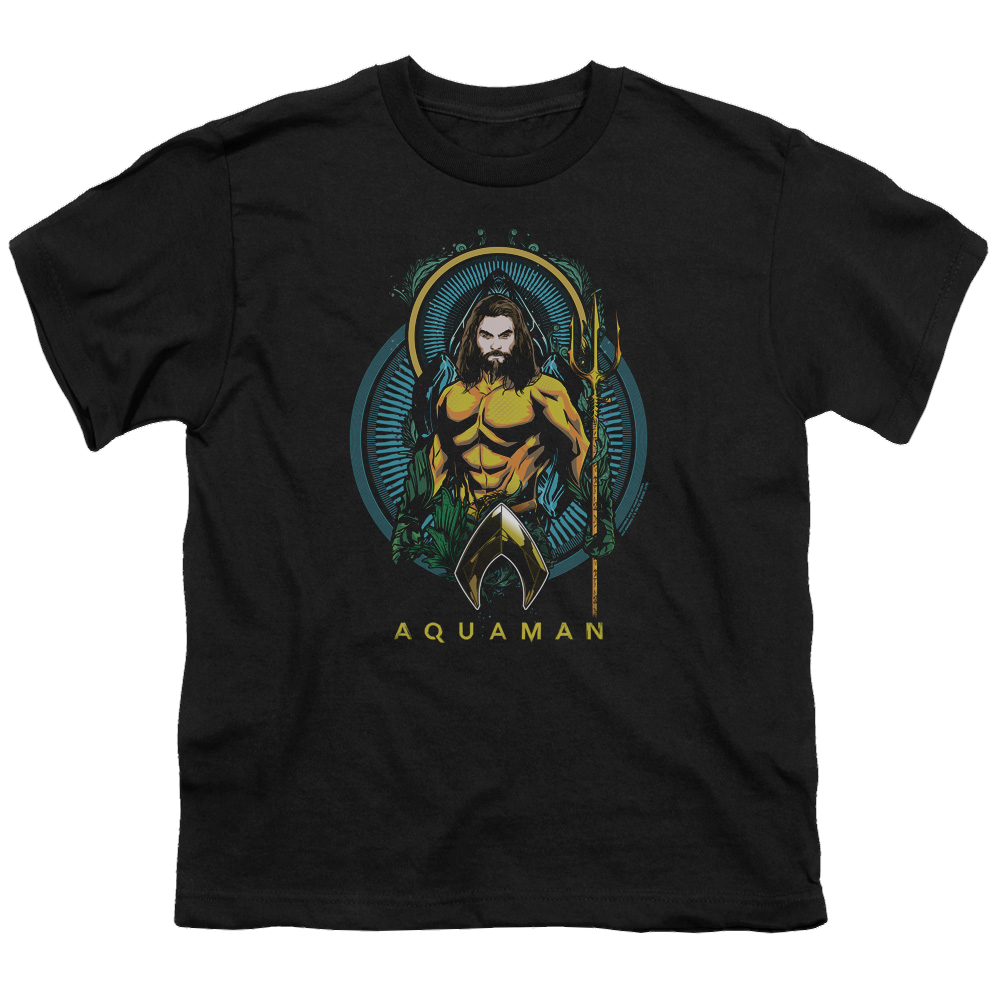 Aquaman Movie Aqua Nouveau - Youth T-Shirt Youth T-Shirt (Ages 8-12) Aquaman