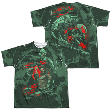 Aquaman Movie Good And Evil youth all-over print t-shirt for ages 8 to 12