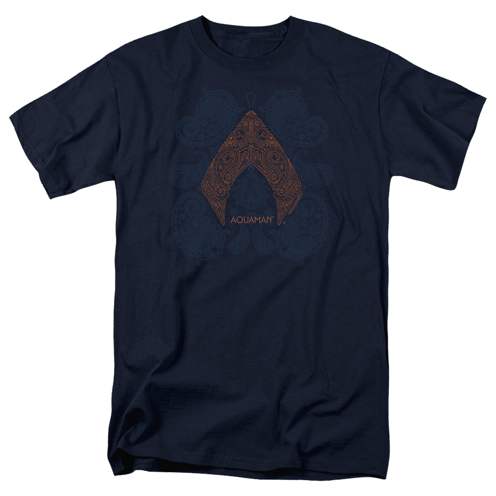 Aquaman Movie Aqua Paisley - Men's Regular Fit T-Shirt Men's Regular Fit T-Shirt Aquaman