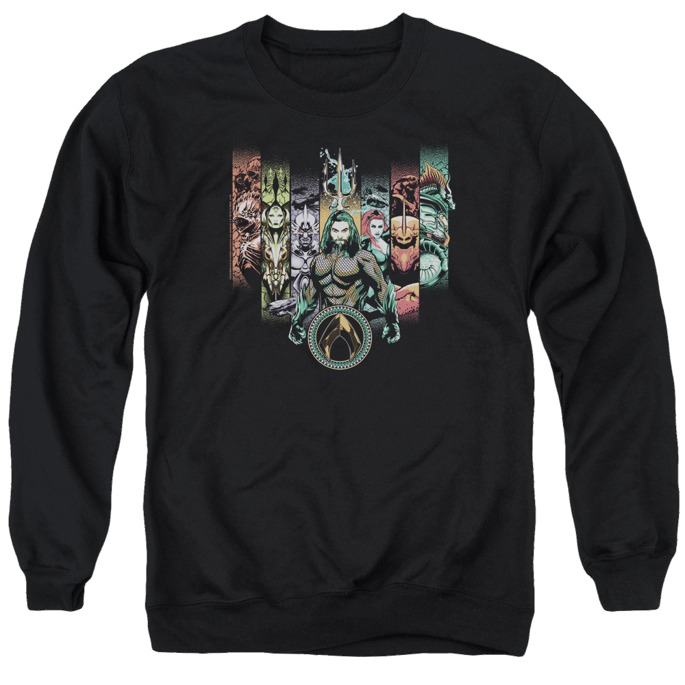 Aquaman Movie Unite The Kingdoms - Men's Crewneck Sweatshirt Men's Crewneck Sweatshirt Aquaman