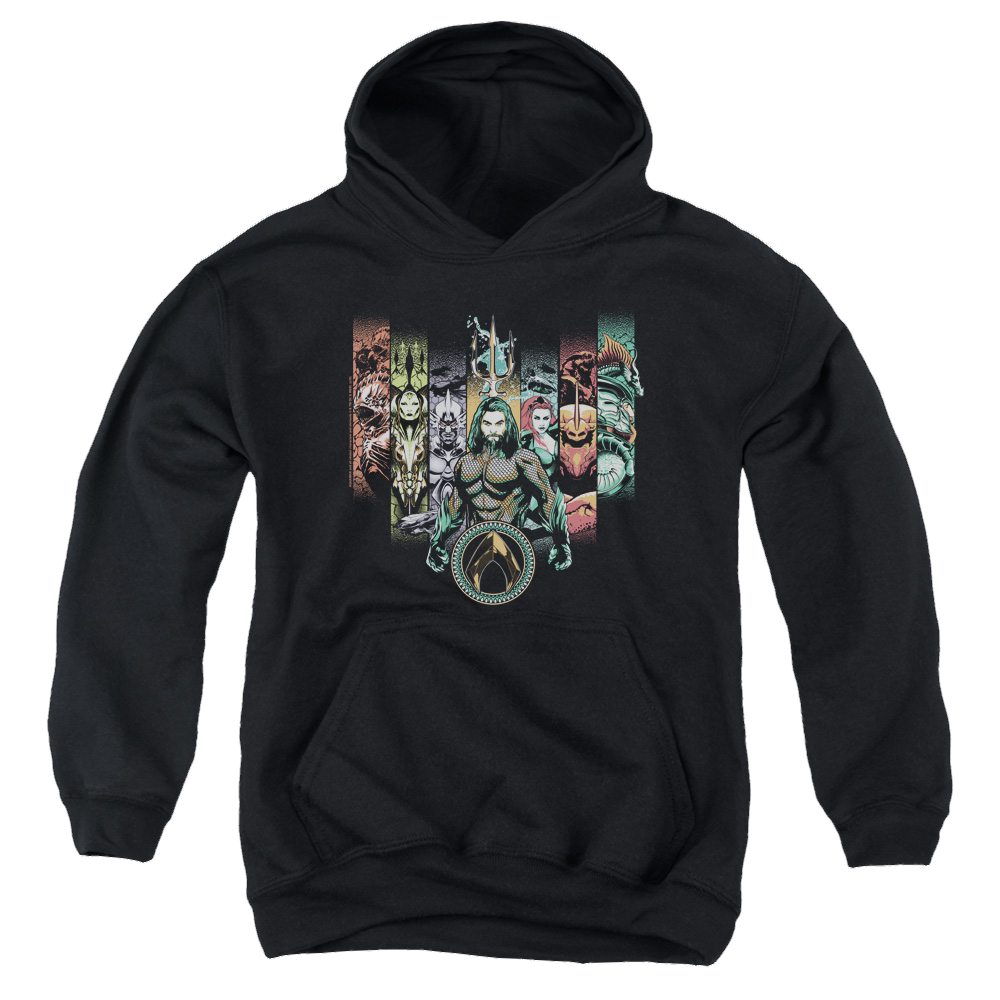 Aquaman Movie Unite The Kingdoms - Youth Hoodie Youth Hoodie (Ages 8-12) Aquaman