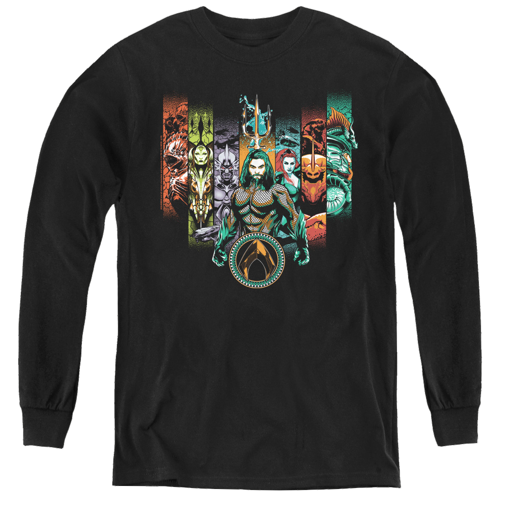 Aquaman Movie Unite The Kingdoms - Youth Long Sleeve T-Shirt Youth Long Sleeve T-Shirt Aquaman