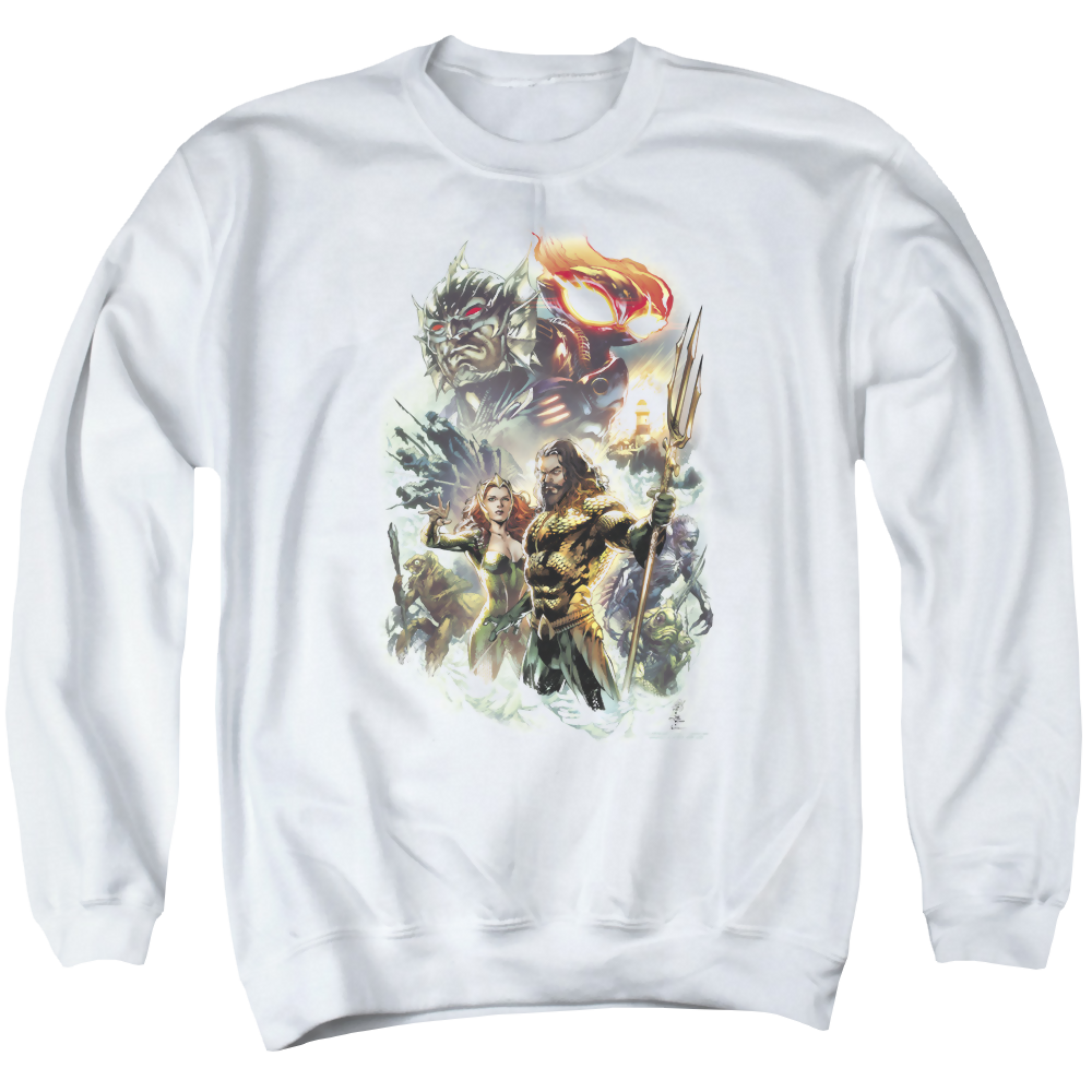 Aquaman Movie King Of Atlantis - Men's Crewneck Sweatshirt Men's Crewneck Sweatshirt Aquaman