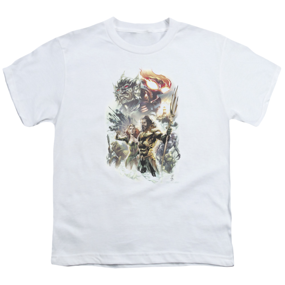 Aquaman Movie King Of Atlantis - Youth T-Shirt Youth T-Shirt (Ages 8-12) Aquaman