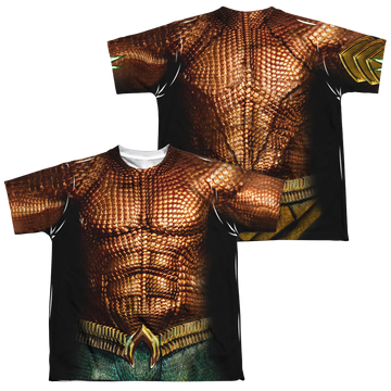 Movie Aquaman Uniform youth all-over print t-shirt for ages 8 to 12