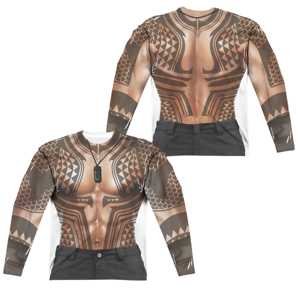 Aquaman Movie Aquaman Tattoos - Men's All-Over Print Long Sleeve Men's All-Over Print Long Sleeve Aquaman
