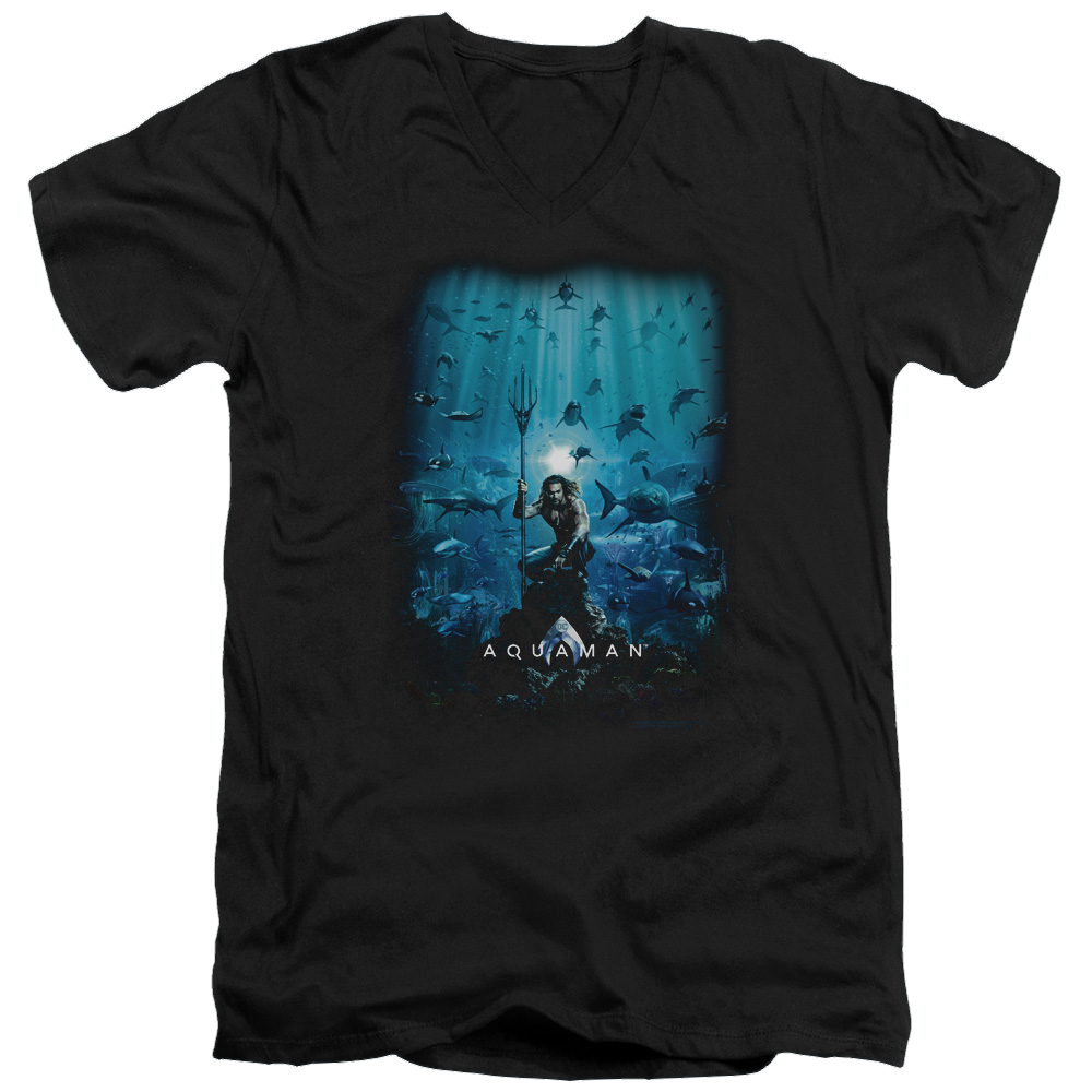 Aquaman Movie Poster - Men's V-Neck T-Shirt Men's V-Neck T-Shirt Aquaman